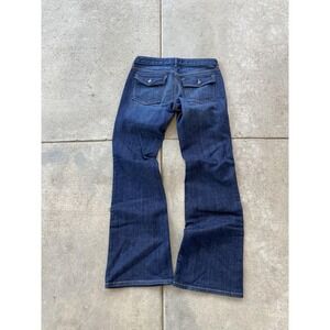 Vintage Banana Republic Jeans Womens‎ 30x32 6 Blue Mid Rise Bootcut Denim Flap
